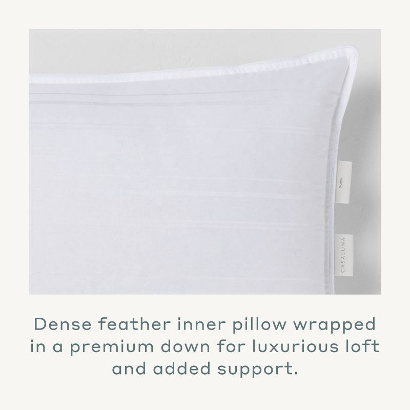 slide 5 of 6, Standard/Queen Machine Washable Firm Down Bed Pillow - Casaluna™, 1 ct