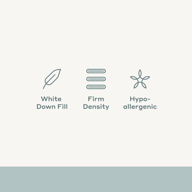 slide 6 of 6, Standard/Queen Machine Washable Firm Down Bed Pillow - Casaluna™, 1 ct