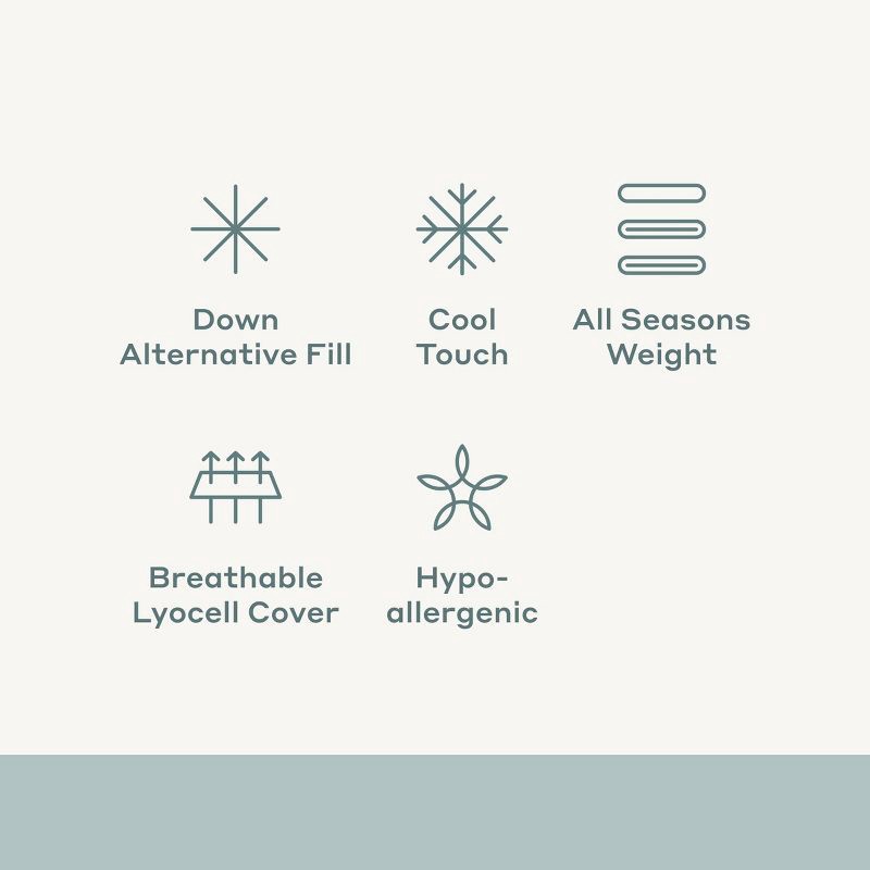 slide 6 of 6, King All Seasons Cool Plush Down Alternative Comforter - Casaluna™: Hypoallergenic, 300 Thread Count, Moisture-Wicking, 1 ct