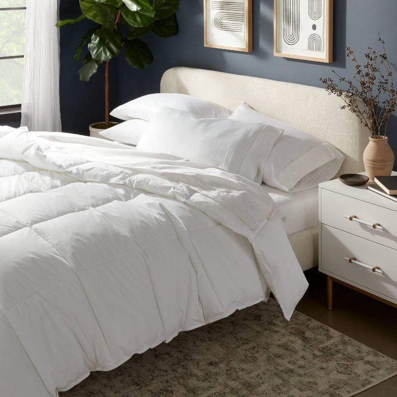 slide 2 of 5, Full/Queen All Seasons Performance Down Alternative Comforter - Threshold™: 250 Thread Count, Moisture-Wicking, Machine Washable, 1 ct