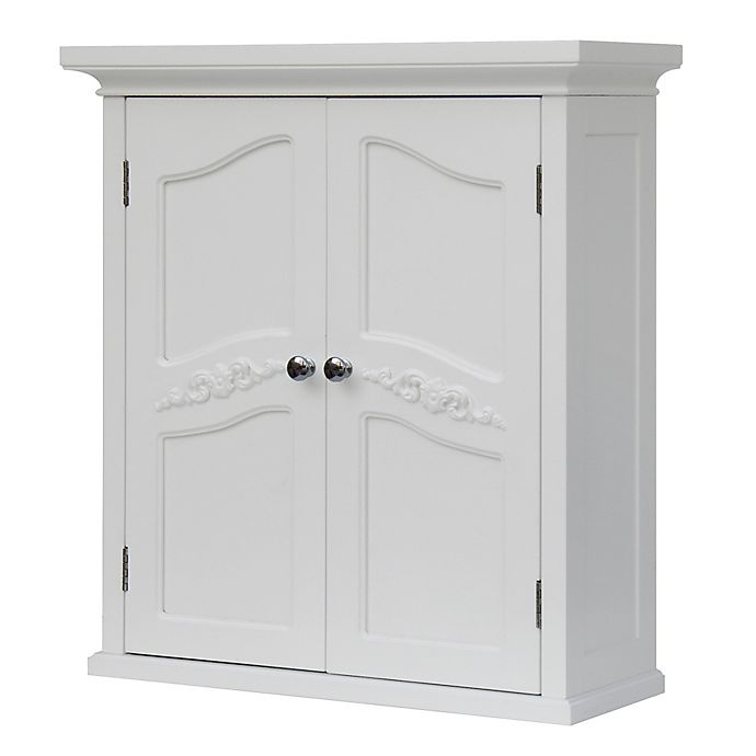 slide 2 of 3, Elegant Home Fashions Versailles 2-Door Wall Cabinet - White, 1 ct