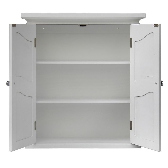 slide 3 of 3, Elegant Home Fashions Versailles 2-Door Wall Cabinet - White, 1 ct