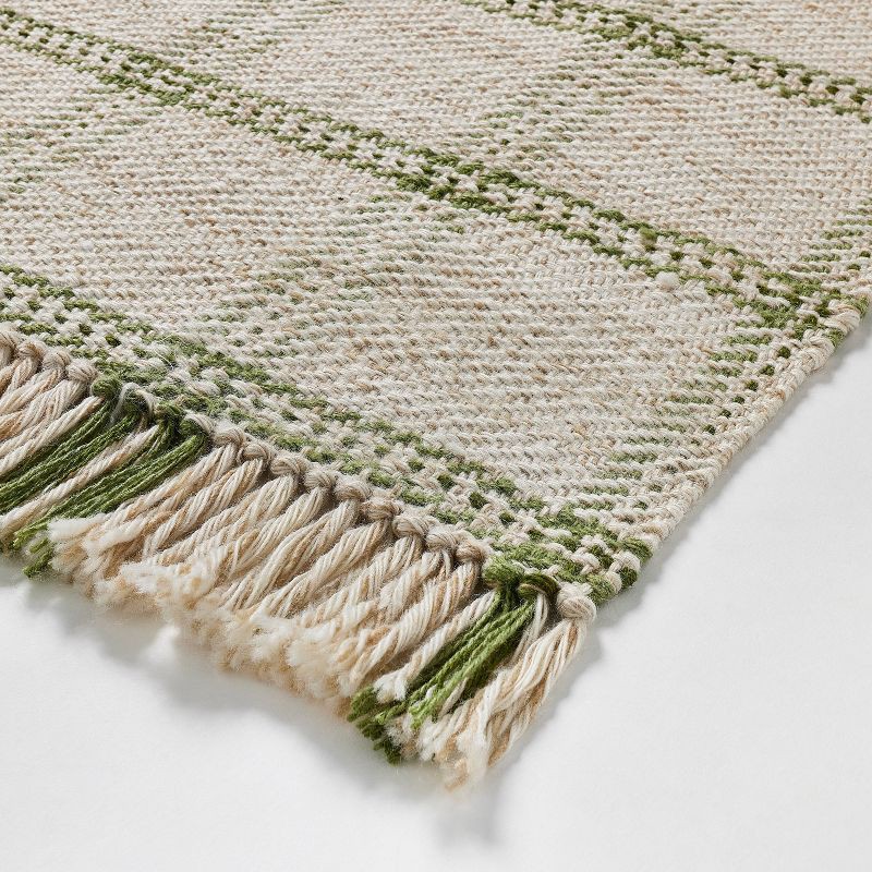 slide 4 of 4, Threshold designed w/Studio McGee 2'1"x3'2" Indoor/Outdoor Plaid Accent Rug Green - Threshold™ designed with Studio McGee, 1 ct