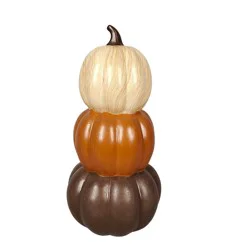 Joyward Stacked Ceramic Pumpkins Table Decor, 9.6 In