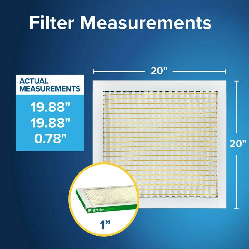 slide 15 of 15, Filtrete 20" x 20" MPR 700 Dust Pollen and Pet Dander Electrostatic Air Filter: MERV 8, Furnace & AC, 3-Month Use, 1 ct