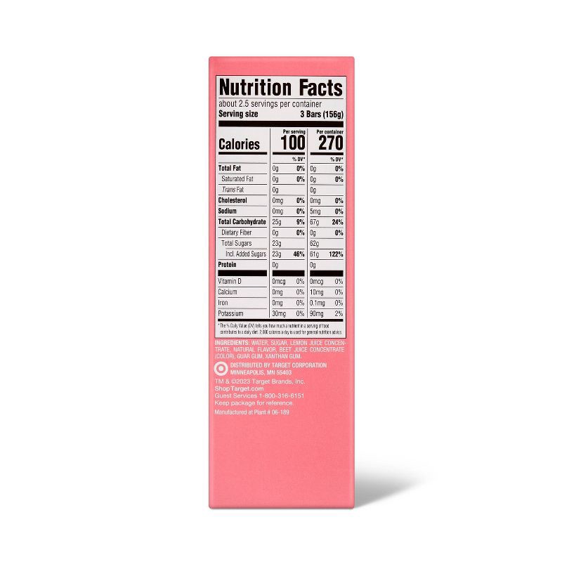 slide 3 of 3, Frozen Pink Lemonade Fruit Pops - 14oz/8ct - Good & Gather™, 8 ct; 14 oz