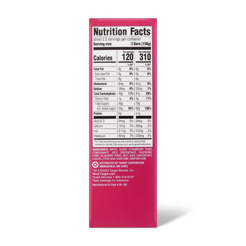 slide 3 of 3, Frozen Berry Pomegranate Fruit Pops - 14oz/8ct - Good & Gather™, 8 ct; 14 oz