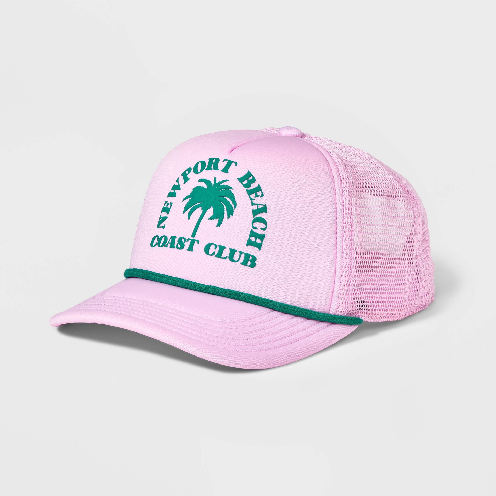 slide 1 of 3, Women's Newport Beach Trucker Hat - Mighty Fine Neon Pink, 1 ct