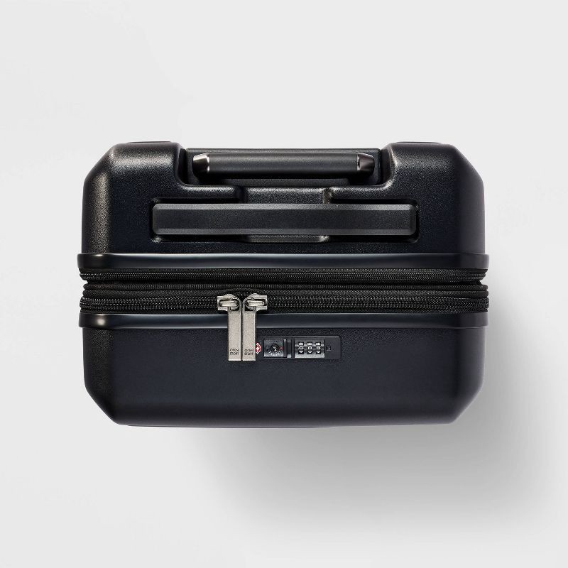 slide 4 of 7, Signature Hardside Carry On Spinner Suitcase Matte Black - Open Story™: TSA Locks, Water-Resistant, Polycarbonate, 1 ct