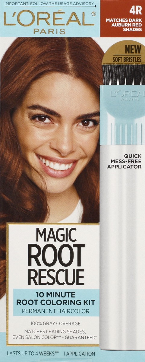 slide 1 of 11, Magic Root Rescue Gray Coverage 4R Permanent Hair Color 1 ea, 1 ct