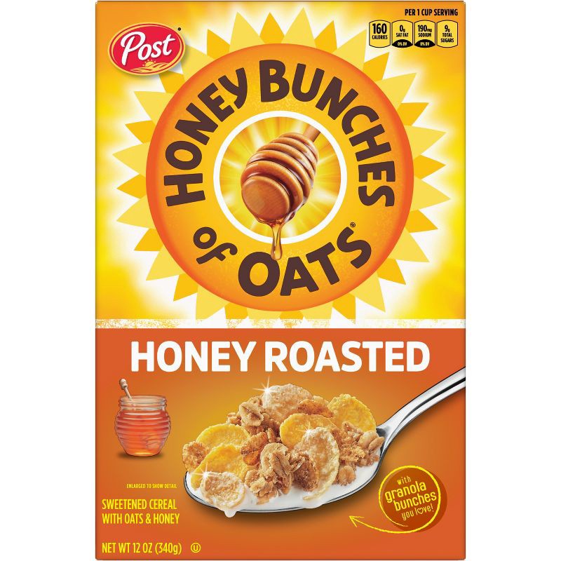slide 2 of 12, Post Honey Bunches of Oats Honey Roasted Breakfast Cereal - 12oz, 12 oz