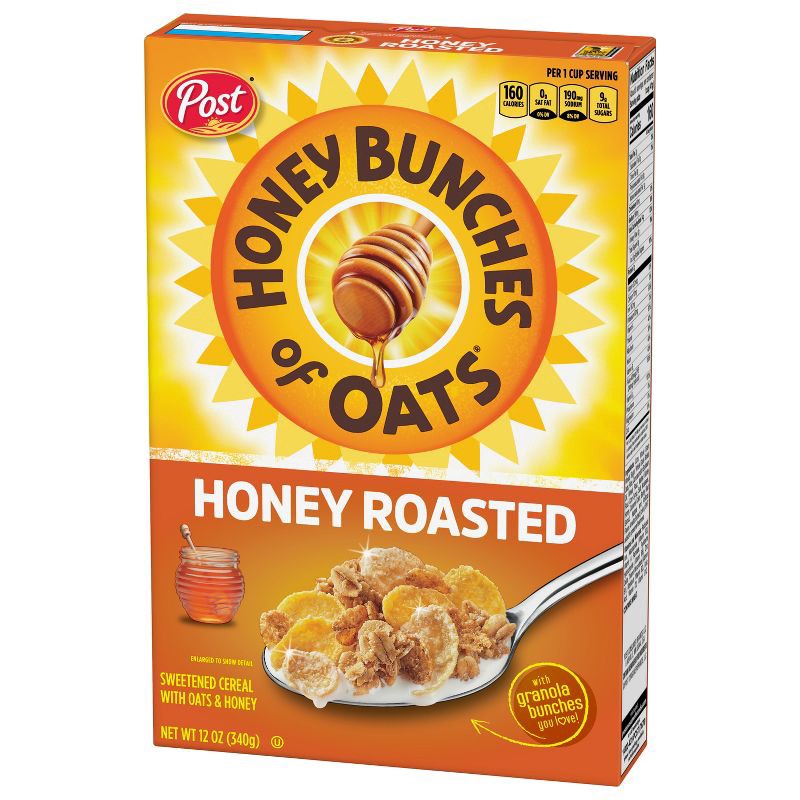 slide 9 of 12, Post Honey Bunches of Oats Honey Roasted Breakfast Cereal - 12oz, 12 oz