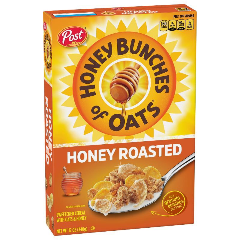 slide 10 of 12, Post Honey Bunches of Oats Honey Roasted Breakfast Cereal - 12oz, 12 oz
