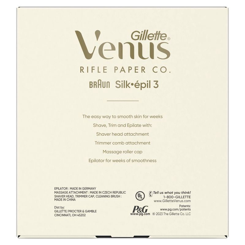 slide 6 of 6, Rifle Paper Co. + Venus Epilator with Shaver & Trimmer Attachments, 1 ct