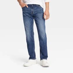 Men's Straight Fit Jeans - Goodfellow & Co™ Dark Blue Wash 34x32