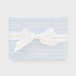 Sugar Paper + Target 118"x30" Chambray Striped Wrapping Paper Blue/White - Sugar Paper™ + Target