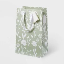 Floral X-Small Wedding Gift Bag - Spritz™: Botanical Pattern, Multi-Colored, Paper, Bridal & Baby Shower, 8.375" Height