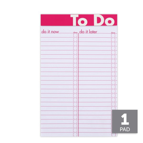 slide 4 of 5, Office Depot Brand Junior Legal To-Do Pad, 5"" X 8"", Specialty Ruled, 100 Pages (50 Sheets), Assorted Colors, 50 ct