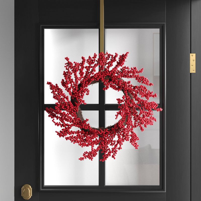 slide 2 of 3, 22" Cluster Berry Artificial Christmas Wreath Red - Wondershop™, 1 ct