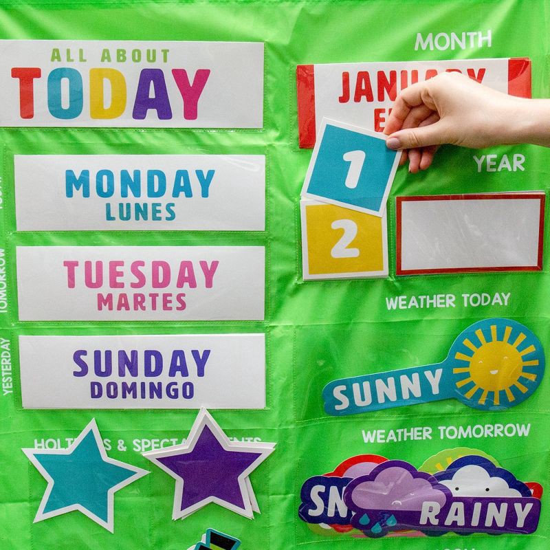 slide 2 of 6, Horizon Group Teacher's Toolbox 91pc All About Today Functional Fabric Décor, 91 ct