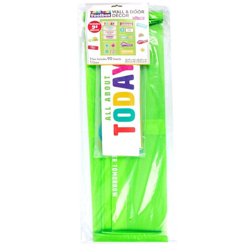 slide 1 of 6, Horizon Group Teacher's Toolbox 91pc All About Today Functional Fabric Décor, 91 ct