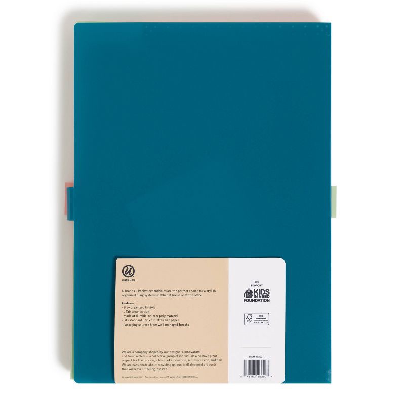 slide 3 of 5, U Brands 3pk Poly Expandable File Holder Soft Summer: Multicolored Expanding File Organizer, Polypropylene, 13" Height, 3 ct