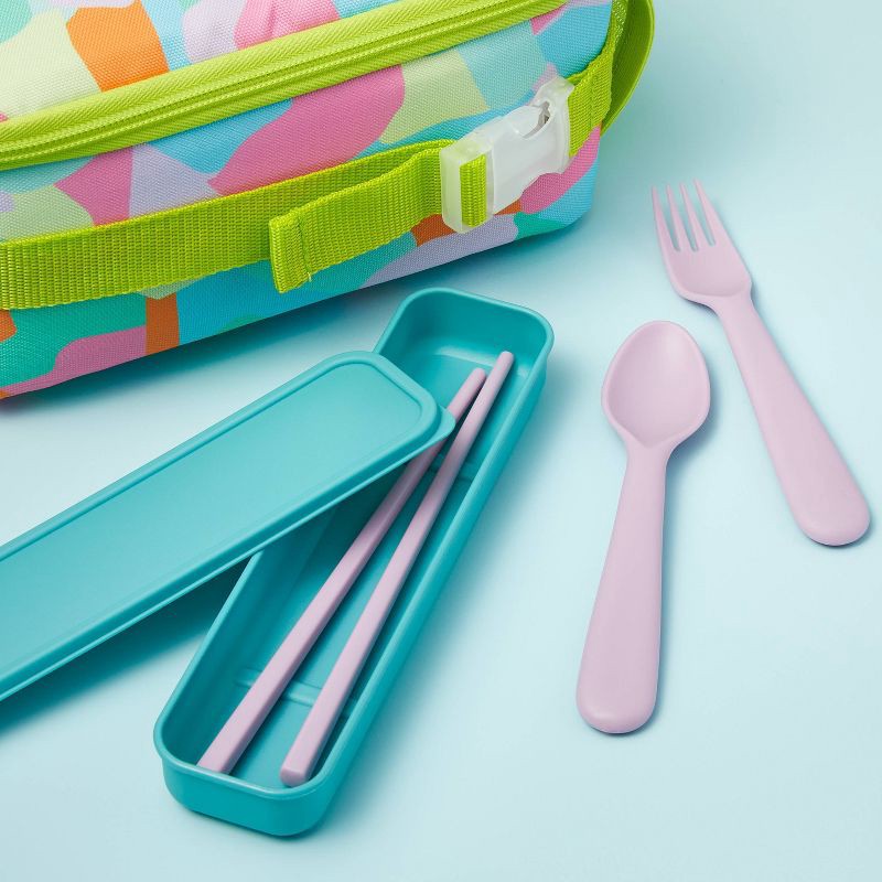 slide 3 of 3, Cutlery Set Blue/Purple - Cat & Jack, 1 ct