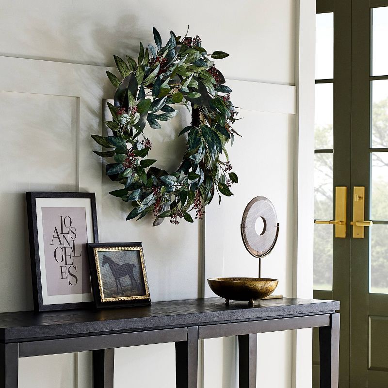 Threshold designed w/Studio McGee Mixed Eucalyptus Leaf Berry Wreath