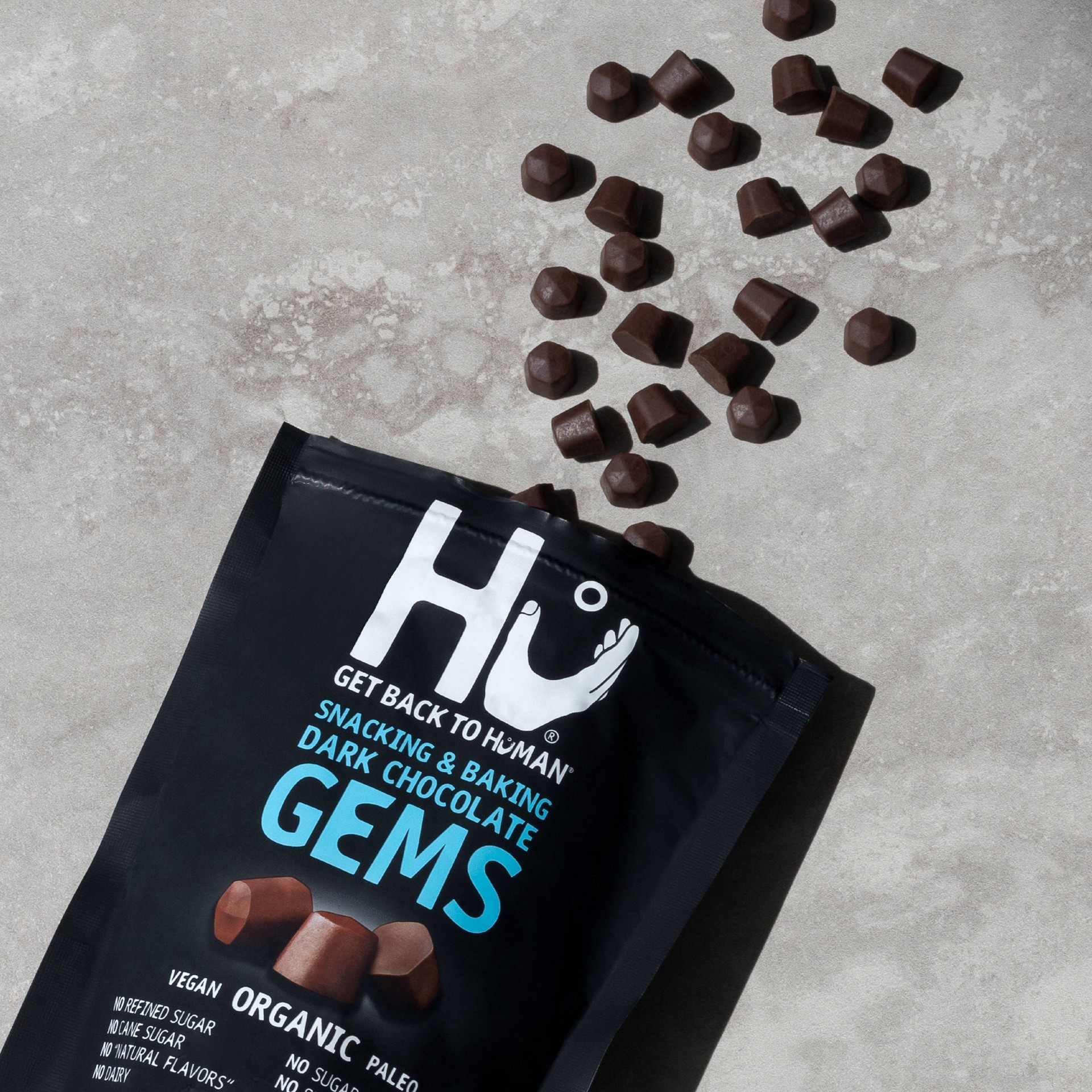 slide 3 of 3, Hu Baking Dark Chocolate Gems 70% Cacao - 9oz, 9 oz