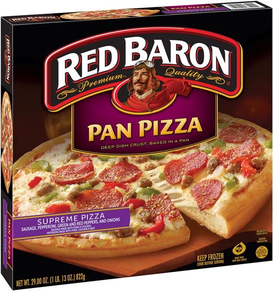 slide 1 of 1, Red Baron Supreme Pan Pizza, 29 oz