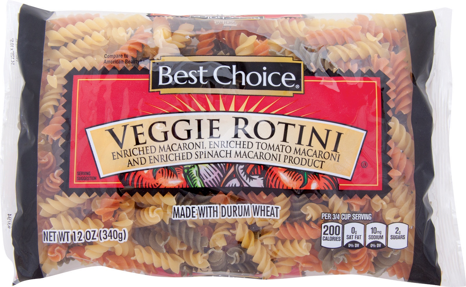 slide 1 of 1, Best Choice Veggie Rotini - 12 oz, 12 oz
