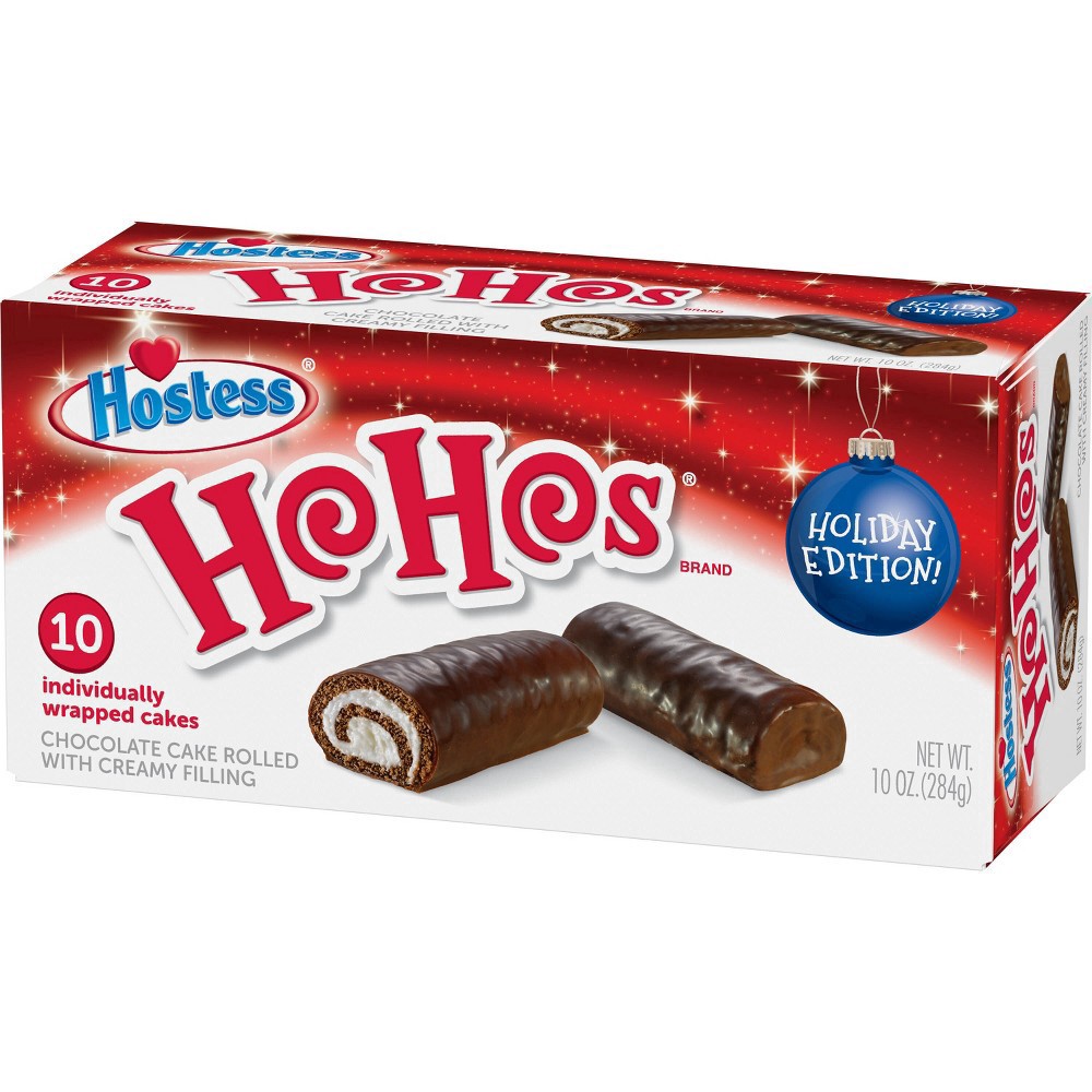 slide 2 of 10, HOSTESS Holiday Ho Hos 10 Count 10oz, 10 ct; 10 oz
