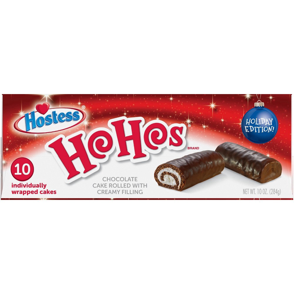 slide 4 of 10, HOSTESS Holiday Ho Hos 10 Count 10oz, 10 ct; 10 oz