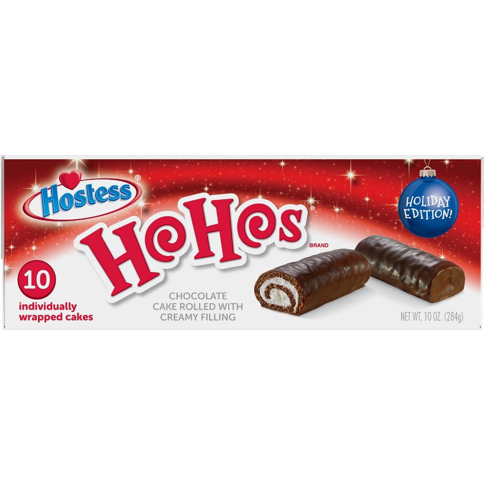 slide 3 of 10, HOSTESS Holiday Ho Hos 10 Count 10oz, 10 ct; 10 oz