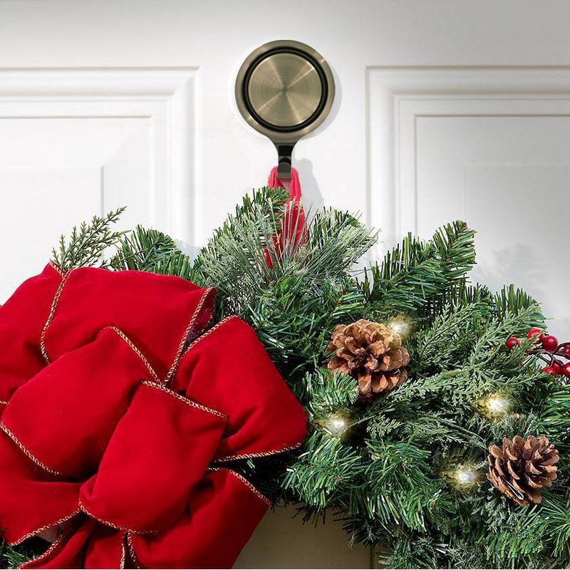 slide 3 of 3, Haute Decor Haute Décor 4.7" Attract Magnetic Christmas Wreath Hanger Antique Brass, 1 ct