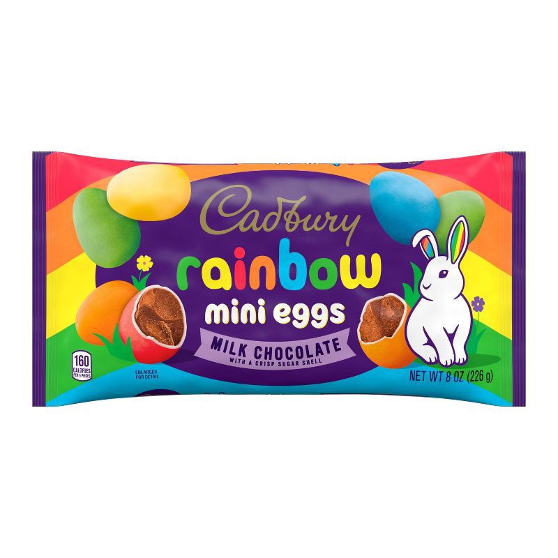 slide 2 of 7, Cadbury Mini Eggs Milk Chocolate Rainbow Easter Candy - 8oz, 8 oz