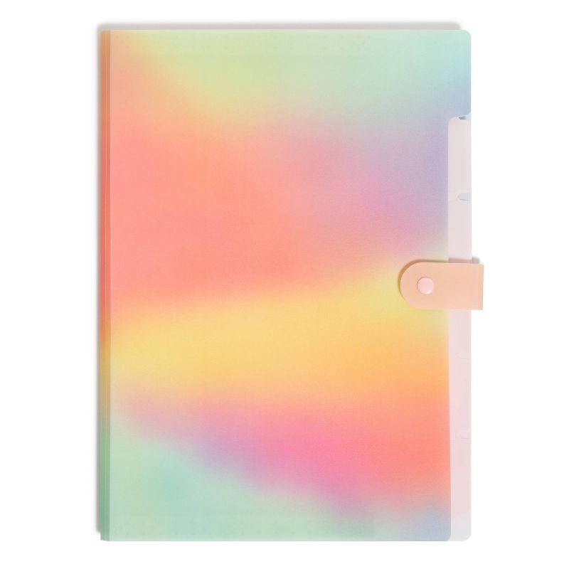 slide 6 of 6, U Brands 6 Pocket Poly Expandable Folders Soft Abstractions, 1 ct