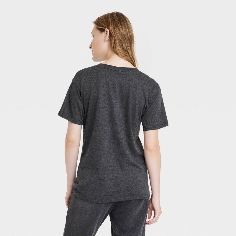 slide 2 of 3, Women's "Nirvana" Short Sleeve Graphic T-Shirt - Black XL: Merch Traffic Band Logo Tee, Cotton-Polyester Blend, Crew Neck, 1 ct
