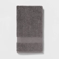 Performance Plus Hand Towel Dark Gray - Threshold™: Cotton Terry, Fade-Resistant, Machine Washable