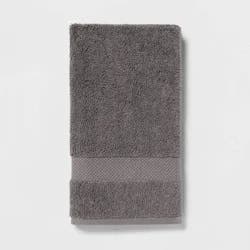 Performance Plus Hand Towel Dark Gray - Threshold™: Cotton Terry, Fade-Resistant, Machine Washable