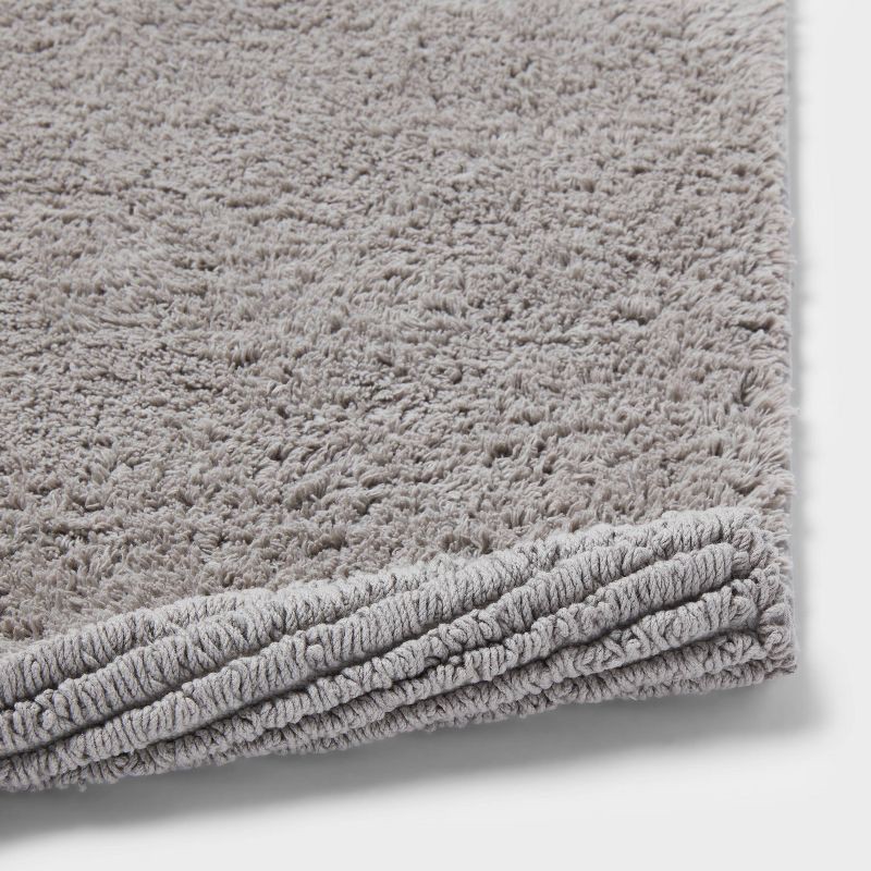 slide 4 of 4, 20"x34" Performance Plus Cotton Reversible Bath Rug/Runner Light Gray - Threshold™: Machine Washable, Tufted, OEKO-TEX Certified, 1 ct