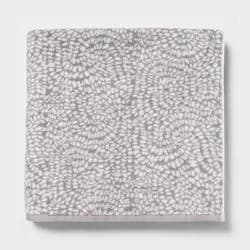 Performance Plus Oversized Bath Towel Gray Geo - Threshold™: 100% Cotton, Jacquard Terry, Fade-Resistant, Machine Washable