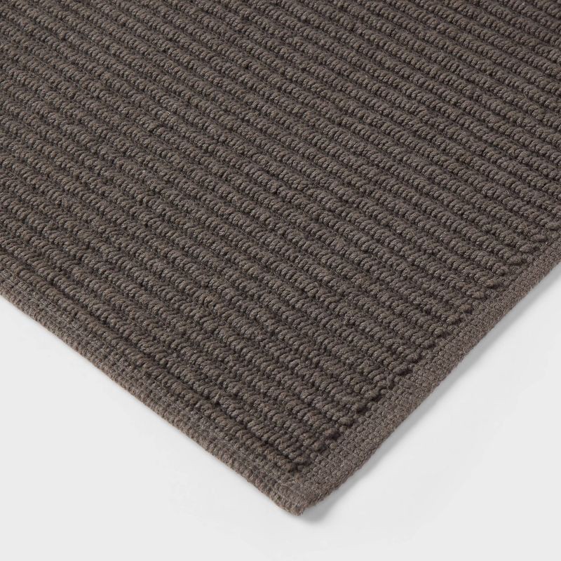 slide 3 of 4, 20"x30" Performance Plus Bath Rug Solid Dark Gray - Threshold™, 1 ct