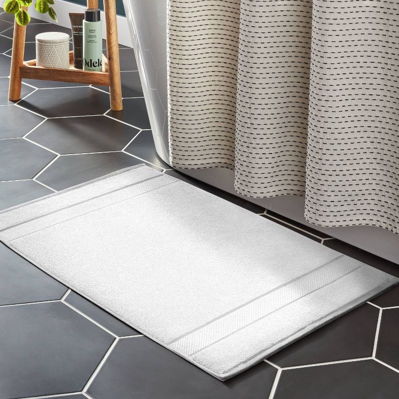 slide 2 of 4, Performance Plus Towel Bath Rug White - Threshold™: Cotton Terry, Machine Washable, No Backing, 1 ct