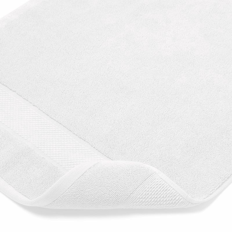 slide 4 of 4, Performance Plus Towel Bath Rug White - Threshold™: Cotton Terry, Machine Washable, No Backing, 1 ct