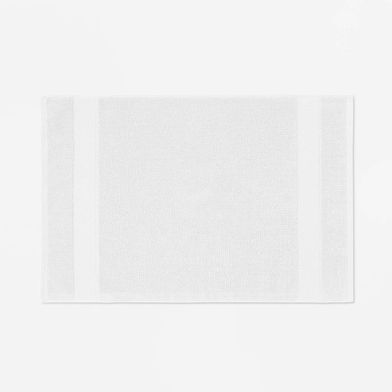 slide 1 of 4, Performance Plus Towel Bath Rug White - Threshold™: Cotton Terry, Machine Washable, No Backing, 1 ct