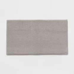 20"x34" Performance Plus Cotton Memory Foam Bath Rug Light Gray - Threshold™: OEKO-TEX Certified, Machine Washable