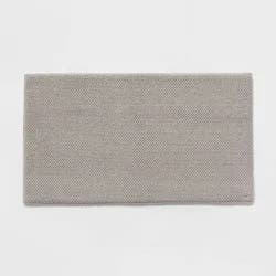 20"x34" Performance Plus Cotton Memory Foam Bath Rug Light Gray - Threshold™: OEKO-TEX Certified, Machine Washable