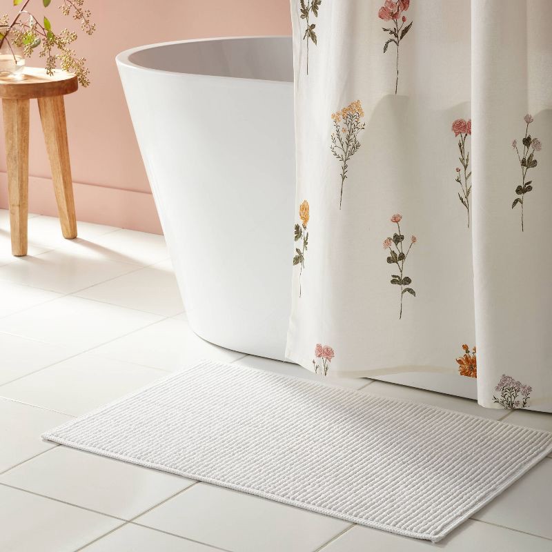 slide 2 of 3, 20"x30" Performance Plus Bath Rug Solid White - Threshold™, 1 ct