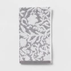 Performance Plus Hand Towel Gray Floral - Threshold™
